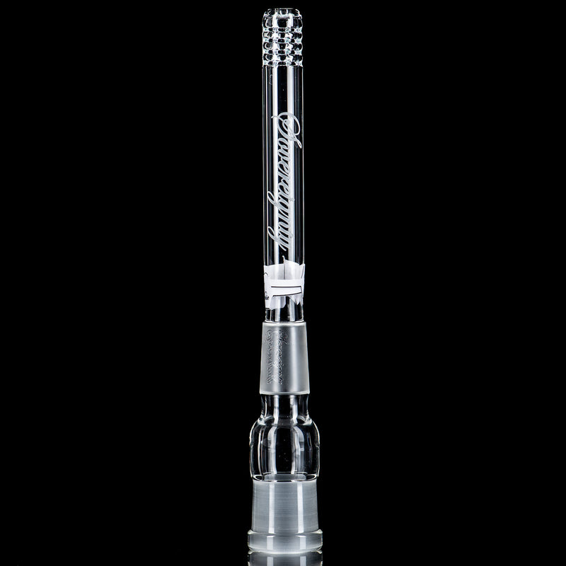 18/18mm 5.5" 180 Gridded Downstem (Nemo/Rose Quartz white noise) Sovereignty Glass - Smoke ATX 