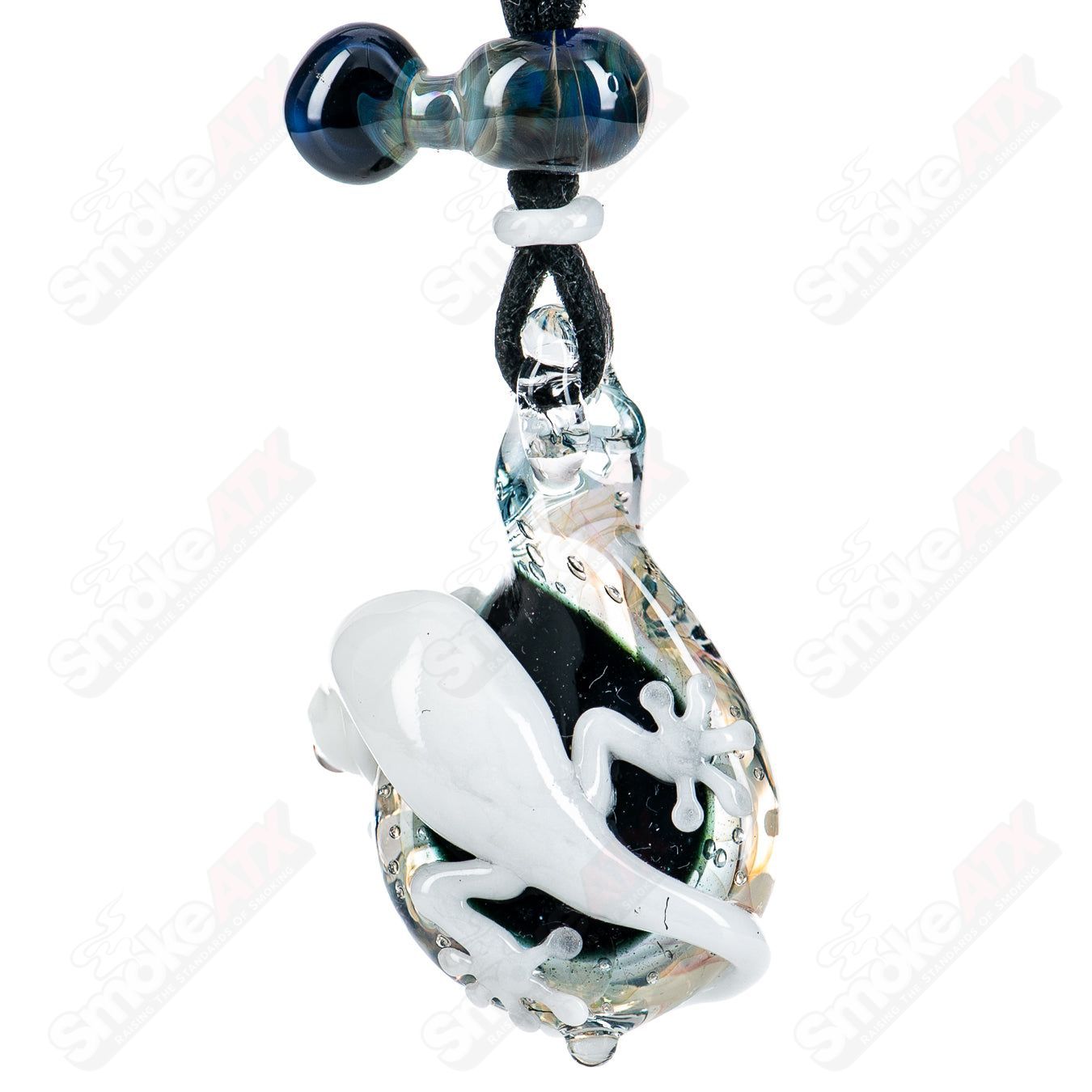 Tier 1 Pendant Kengtaro Glass Gecko #1 - Smoke ATX 