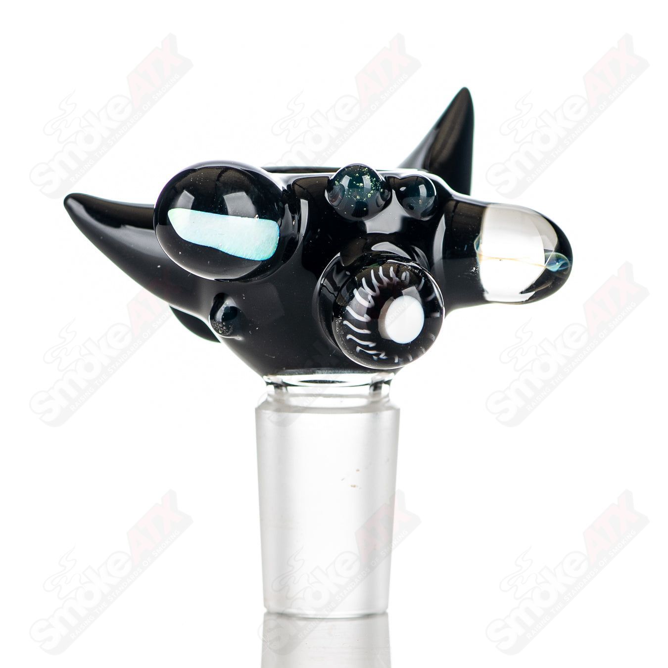 #7 19mm Full Color Worked Horn Milli Bowl JMass - Smoke ATX