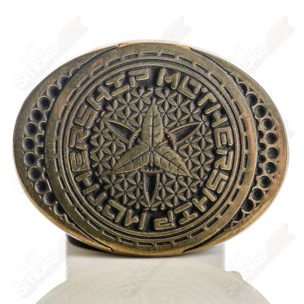 Brass Tone Belt Buckle Mothership - Smoke ATX