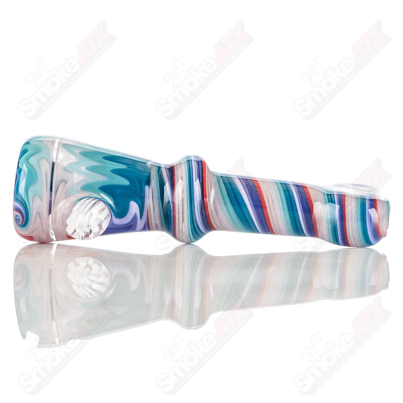 #2 Wig Wag Chillum Katy Wright Glass - Smoke ATX