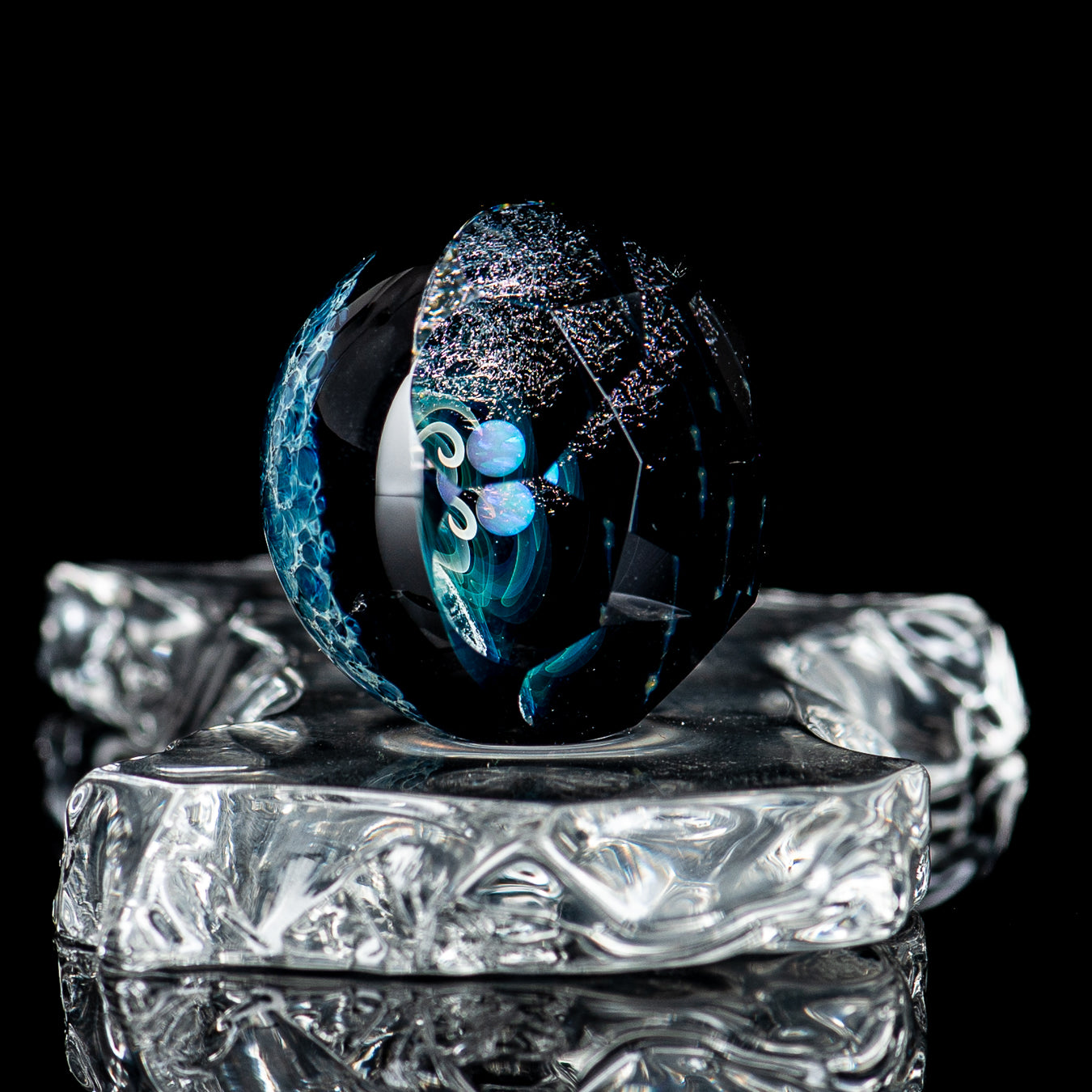 Large Space Slurper Marble Collab Eric Mort x Fatal Facets - Smoke ATX 