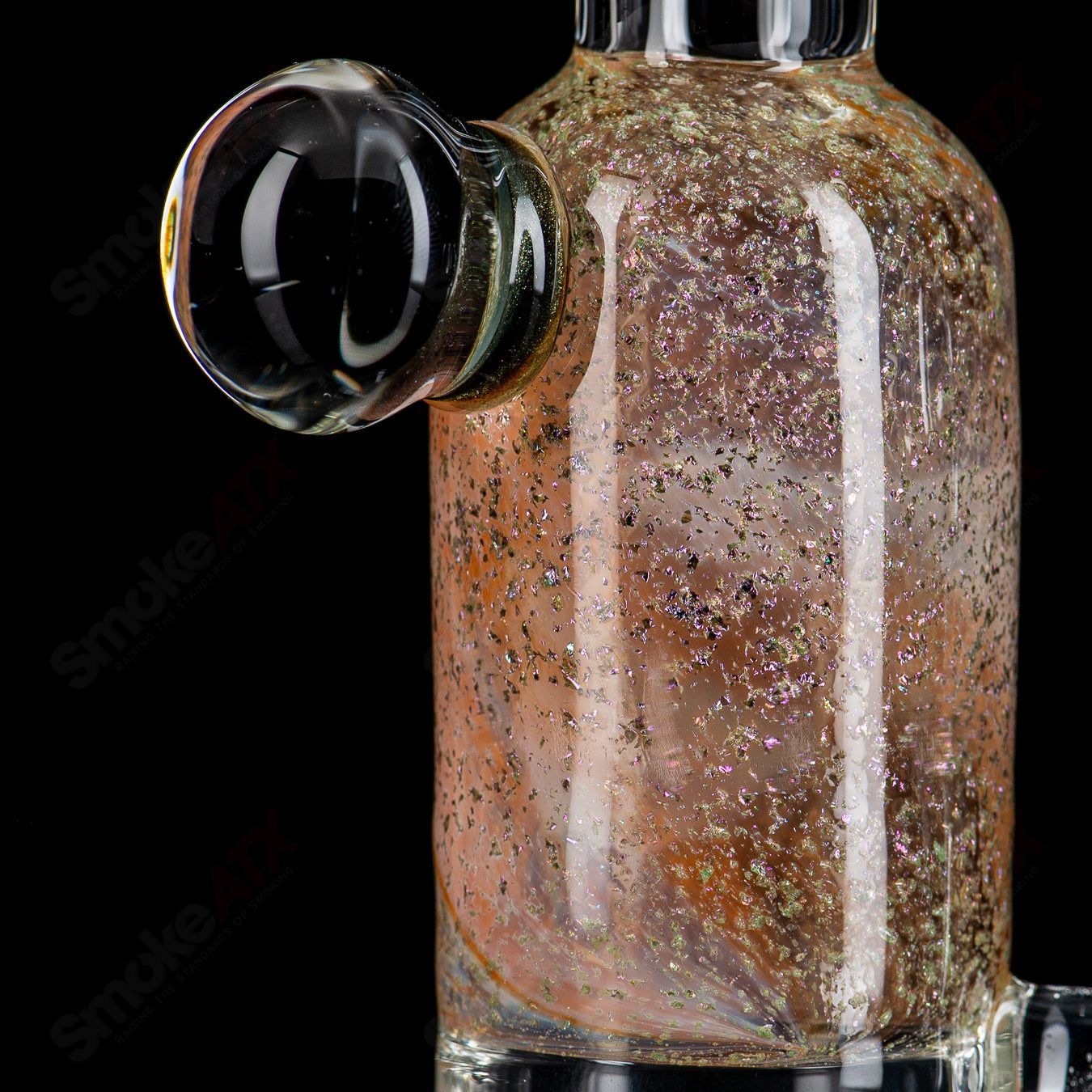 13" Fumed Dichro w/Mib Apolocoline Straight Tube w/14m Bowl by Dirty Rico Glass x Nobody Glass - Smoke ATX 