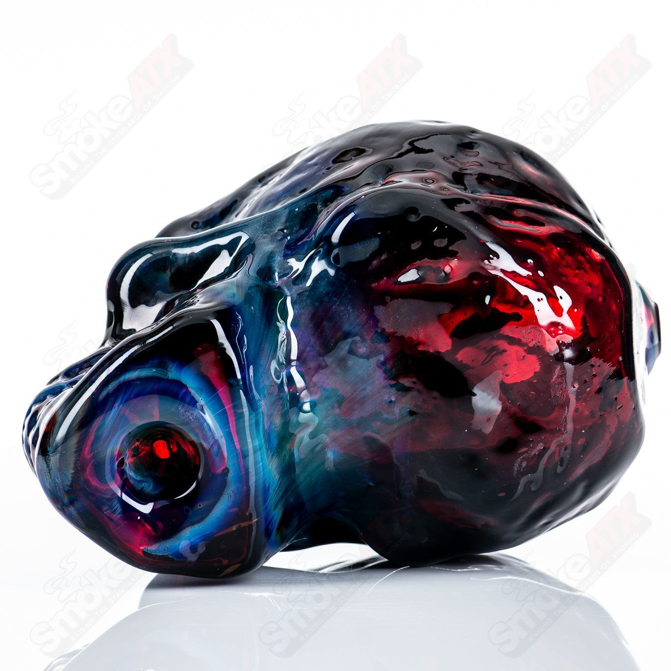 Fumed  Skull Dry Pipe by Team Snodgrass - Smoke ATX 