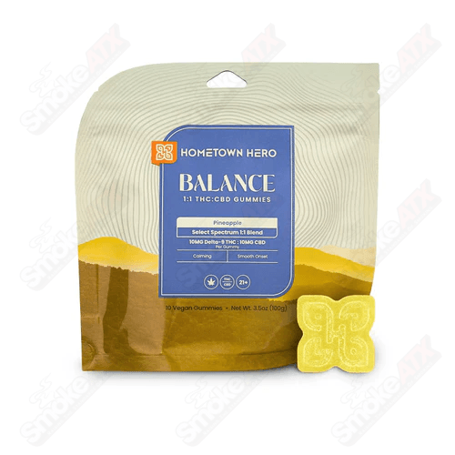 100mg Pineapple Select Spectrum D9 Gummies Hometown Hero - Smoke ATX 
