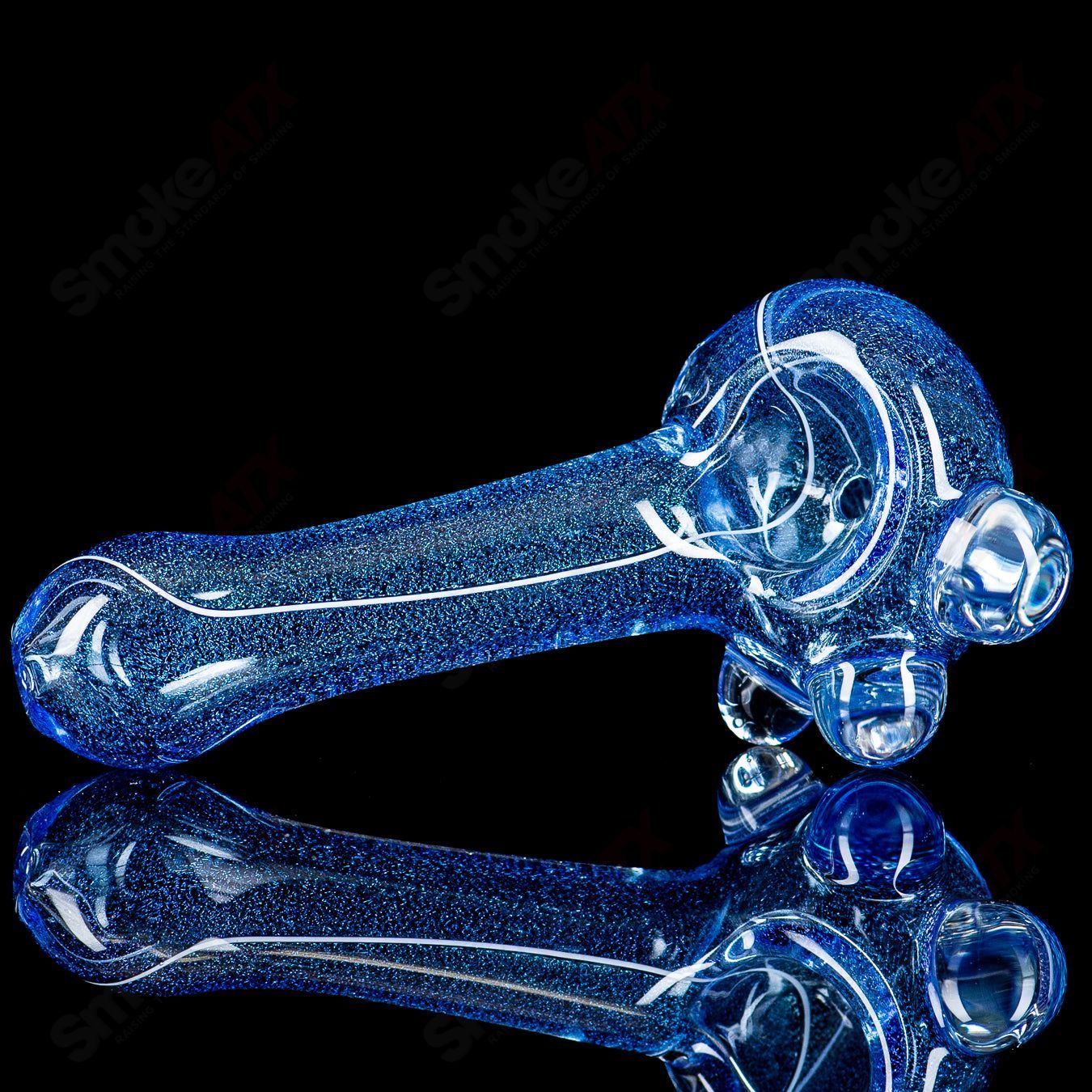 #1 Medium Dichro Spoon (Over Cobalt) by SPG - Smoke ATX