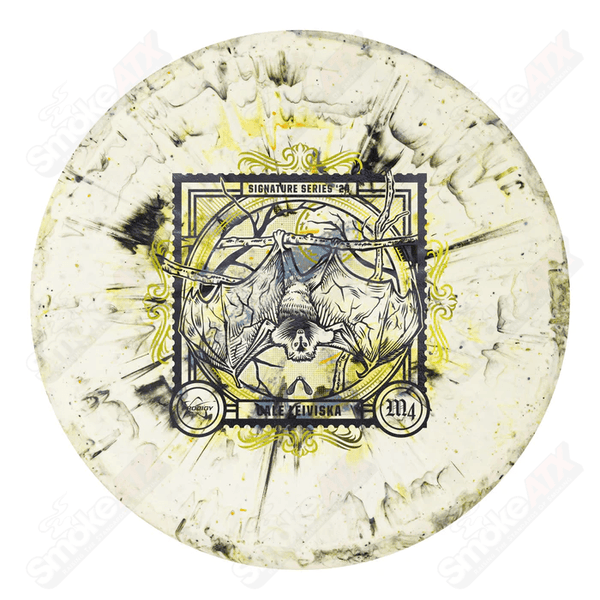 177-180g M4 Black/Yellow Disc - Cale Leiviska 2024 Signature Series - 300 Fractal Plastic Prodigy Disc - Smoke ATX 