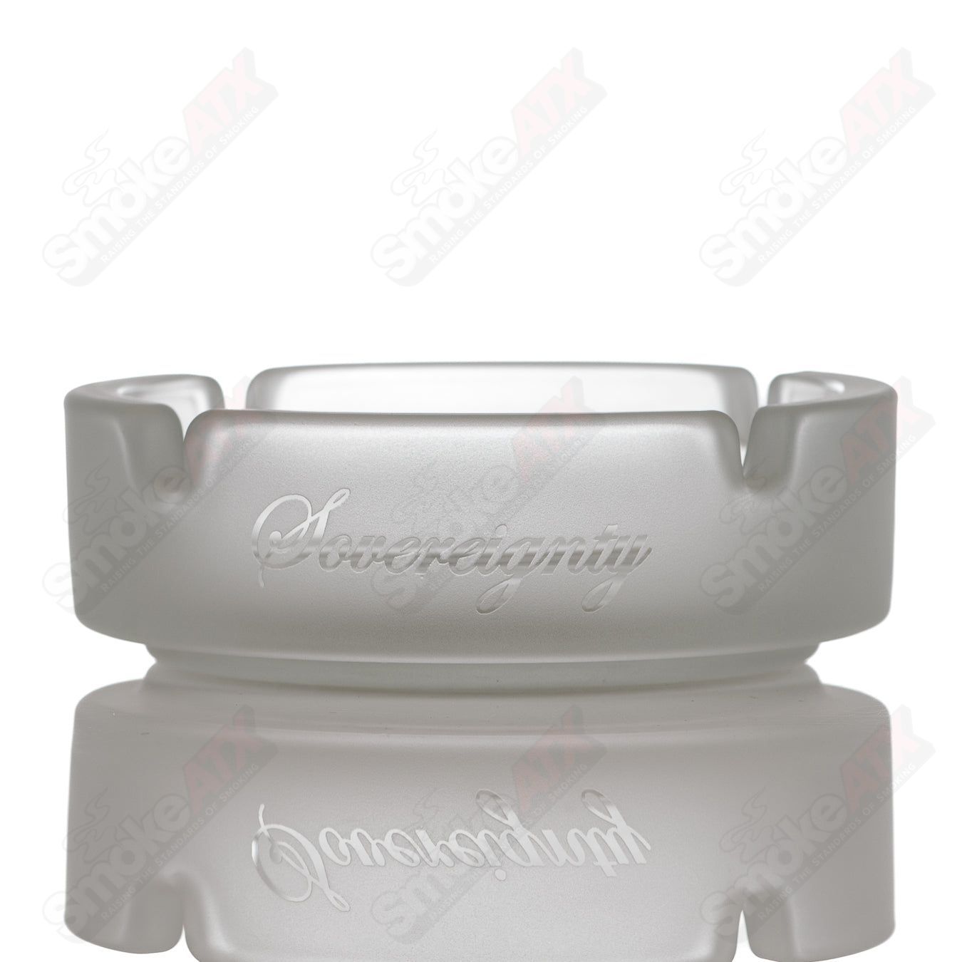Ashtray Frosted w/ Bowtie Retti Pattern Sovereignty - Smoke ATX