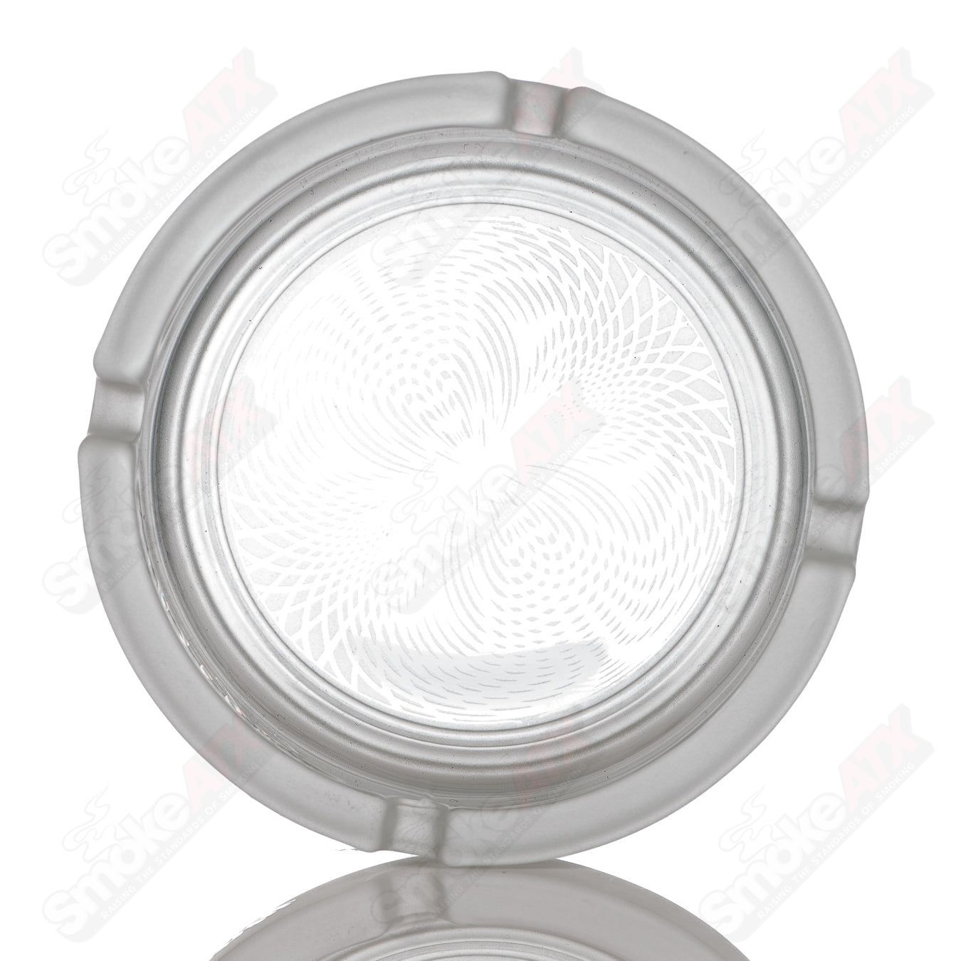 Ashtray Frosted w/ Bowtie Retti Pattern Sovereignty - Smoke ATX