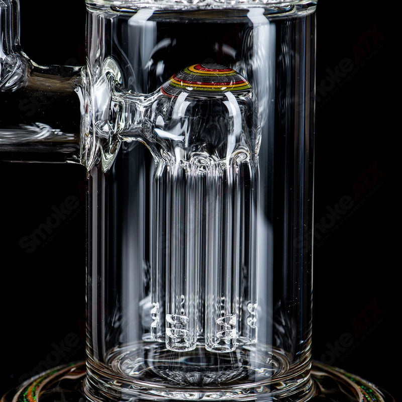 #2 18mm 7/13 Arm Perc w Worked Sections Toro Glass