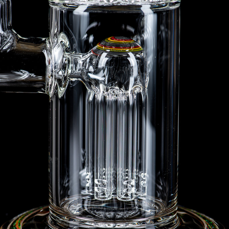 #2 18mm 7/13 Arm Perc w Worked Sections Toro Glass