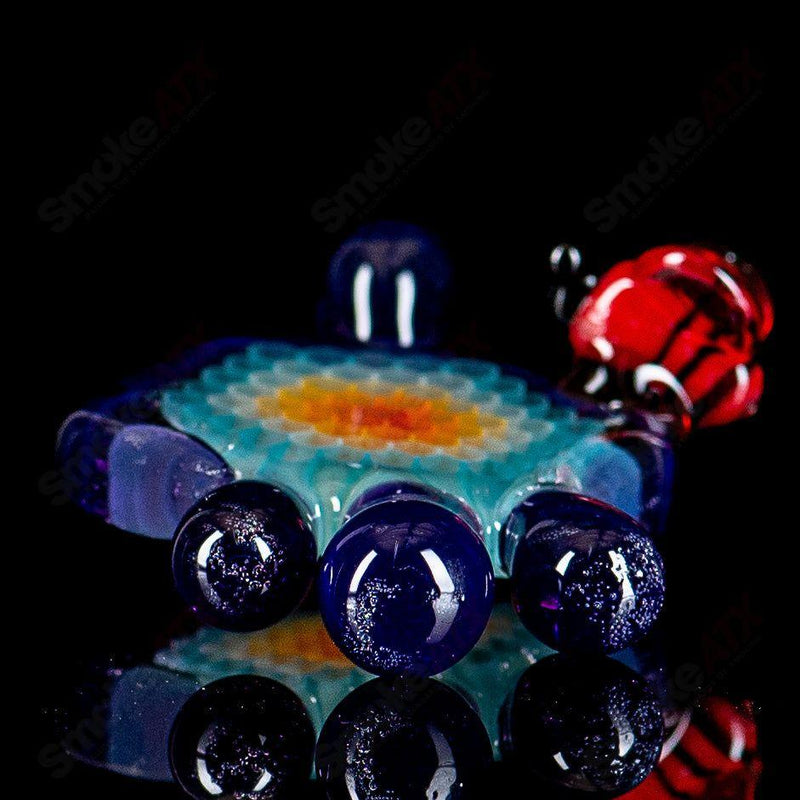 #2 Small Color Honeycomb Drip Pendant by Joe P Glass