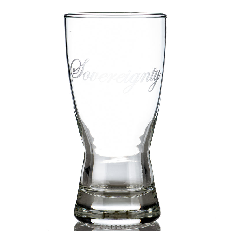 Etched Pilsner Glass Sovereignty - Smoke ATX