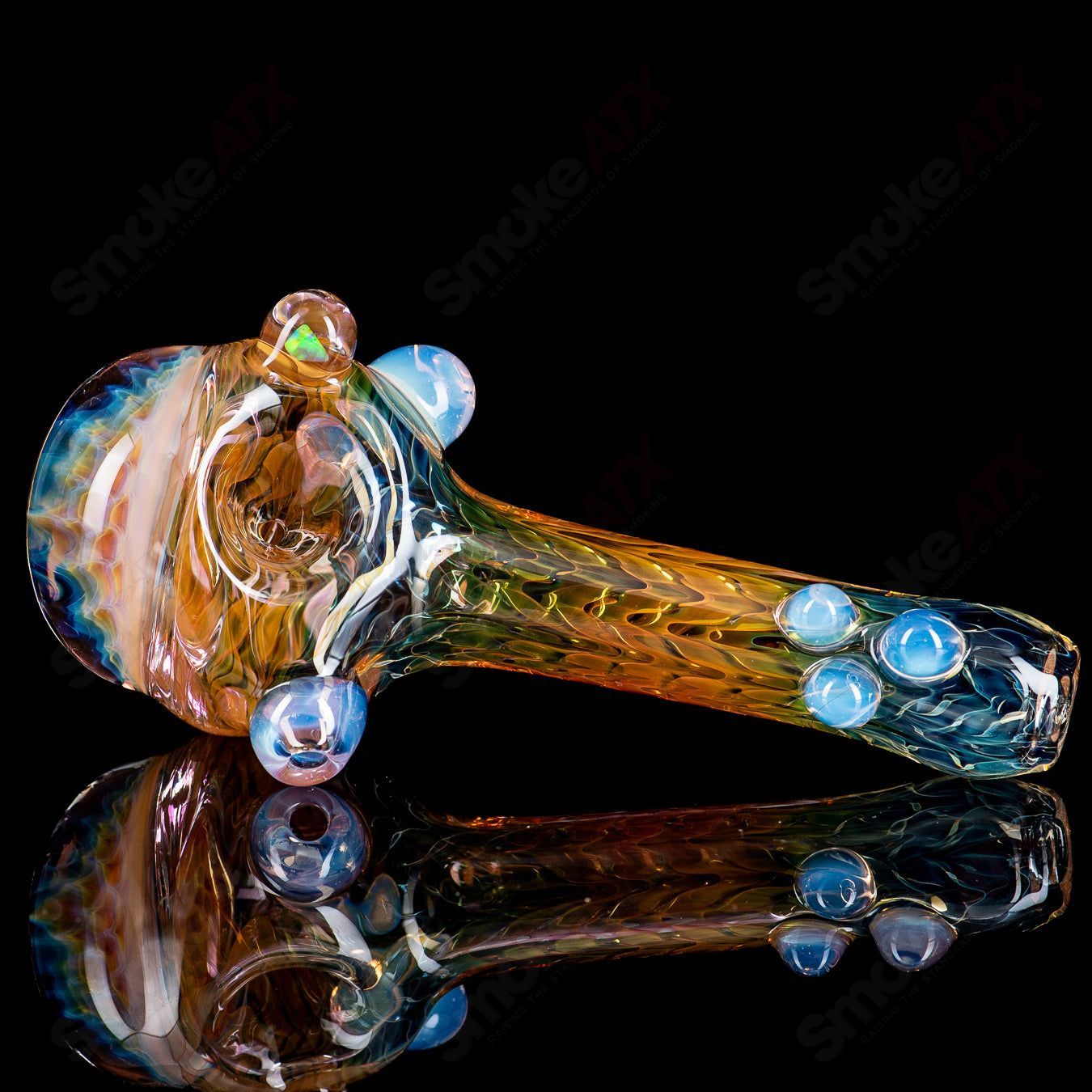 #2 Honeycomb Spoon by Splatt Glass - Smoke ATX 