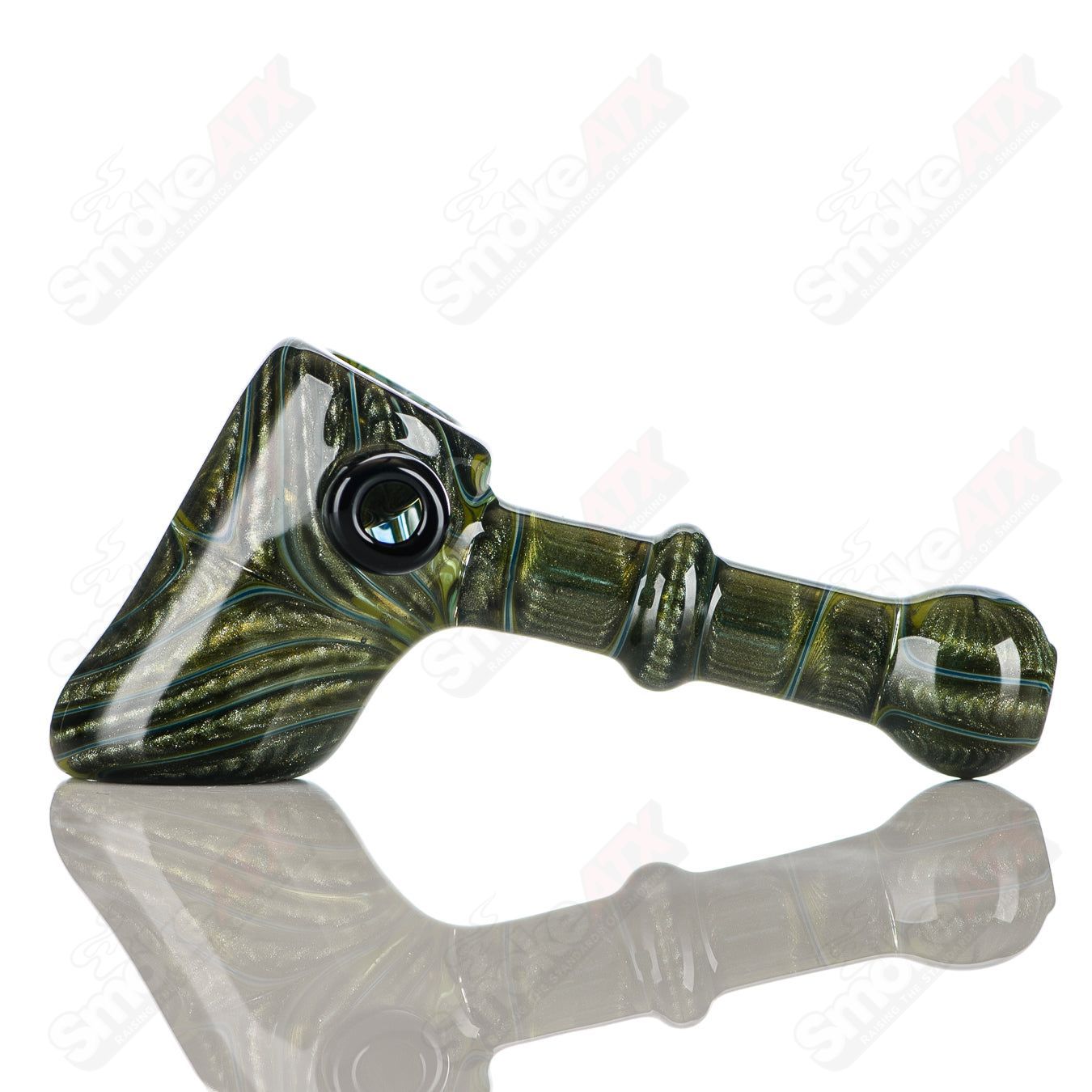#4 Wig Wag Hammer Dry Pipe Katy Wright Glass - Smoke ATX