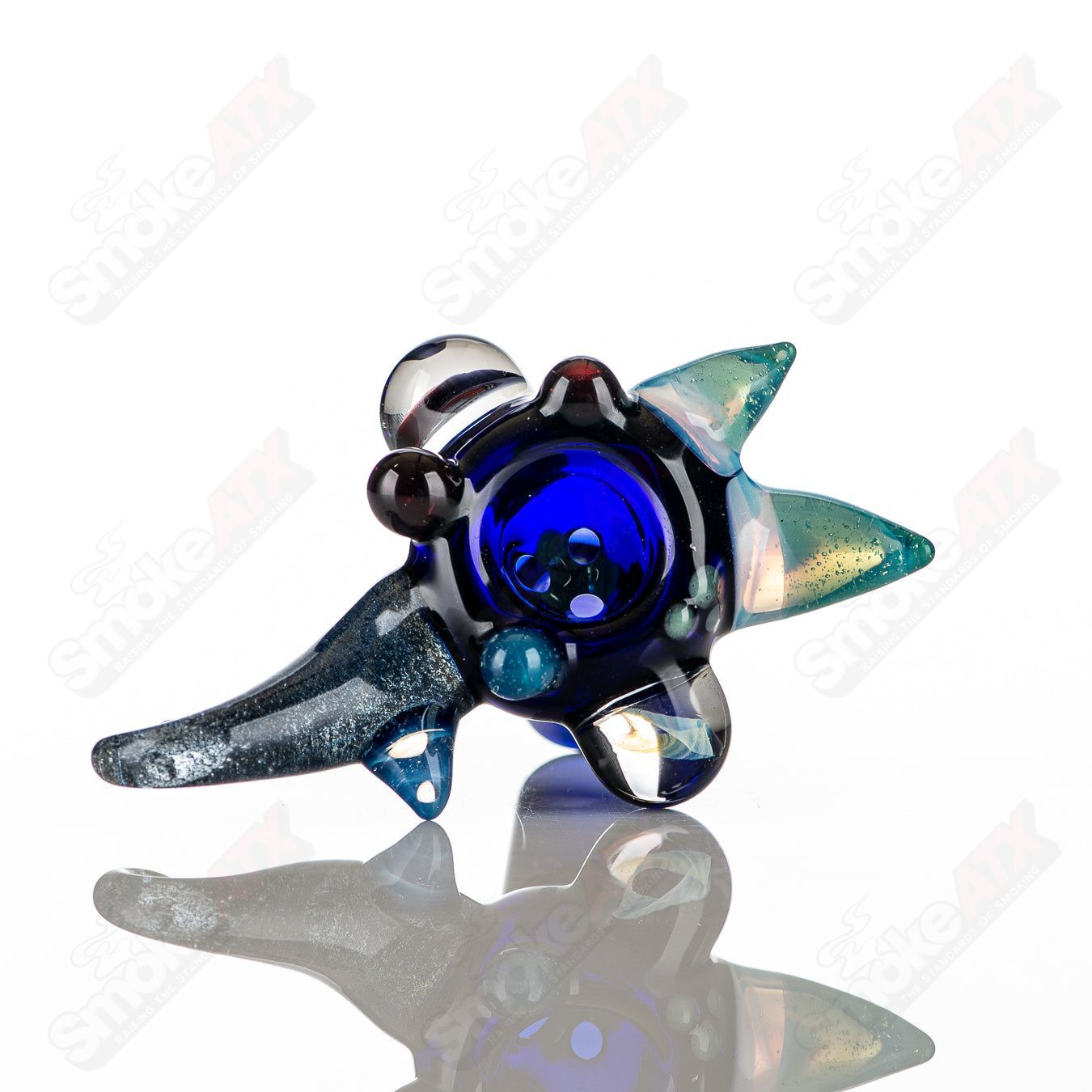 #13 14mm Full Color Worked Horn Milli Bowl JMass - Smoke ATX