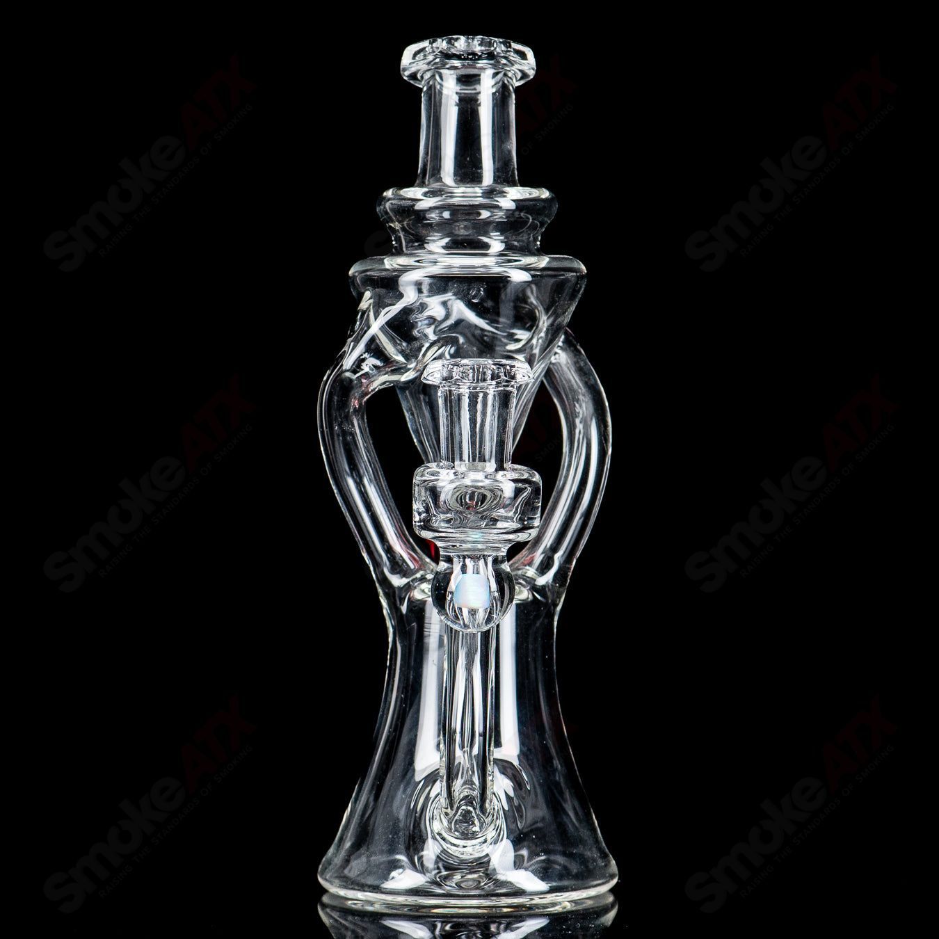 #1 NJR Faceted Spinner Recycler w/ Opal - Smoke ATX 