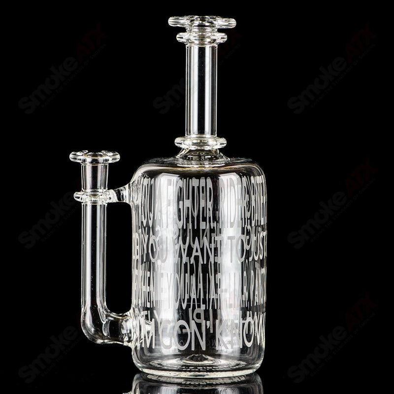 Etched Lyric Rig (Dead Prez/Hip-Hop) Kage Glass - Smoke ATX