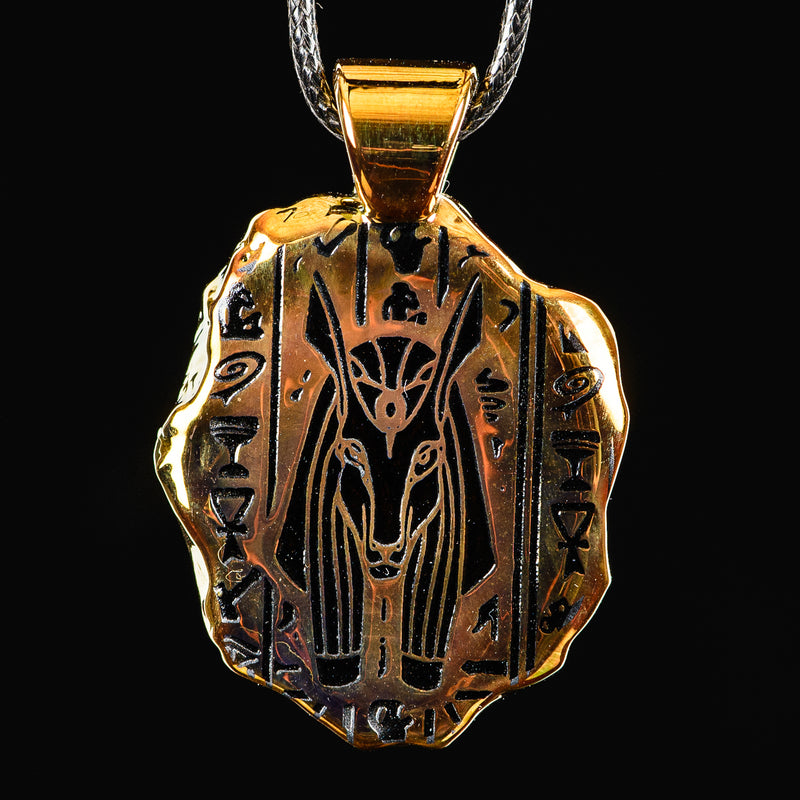 Golden Treasure Pendant (Anubis) Green T Glass - Smoke ATX