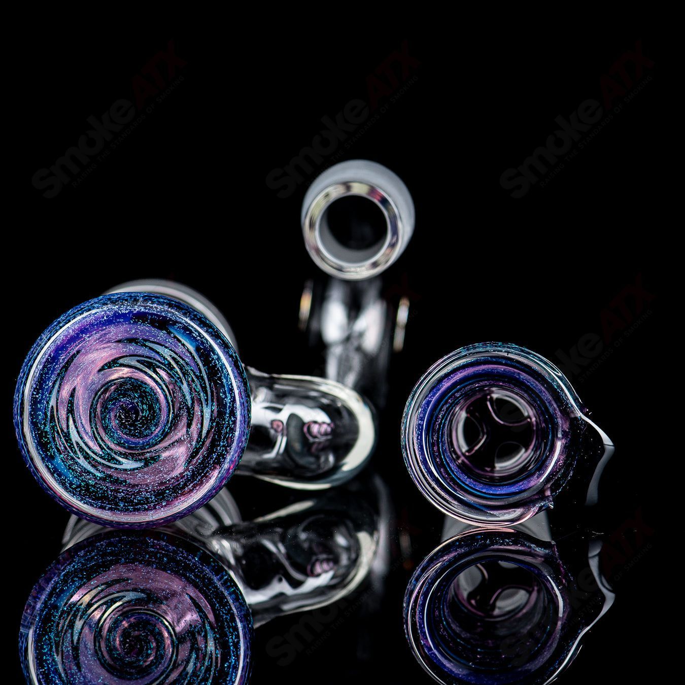 Linework w/Dichro 15" ratchet perc w/catcher by SPG - Smoke ATX 