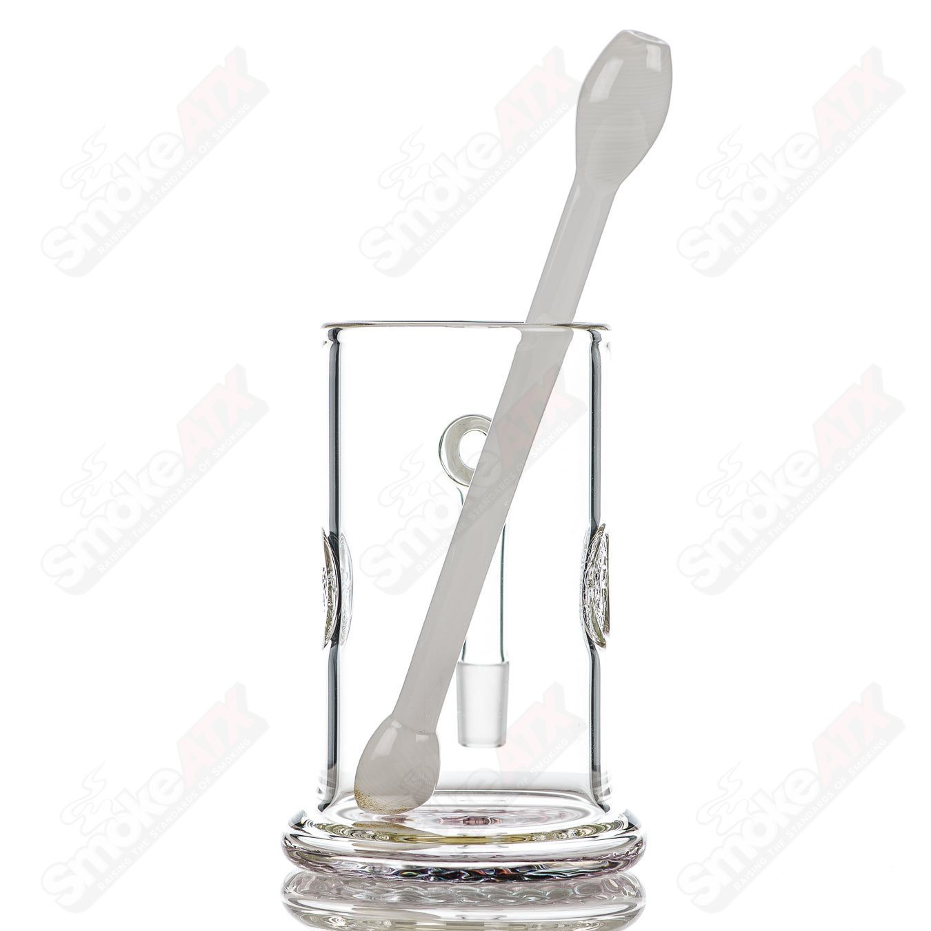 Bangin Mug w/ Gold Ruby Accent Bottom + Q - Tip Straw Surf Rat Glass - Smoke ATX