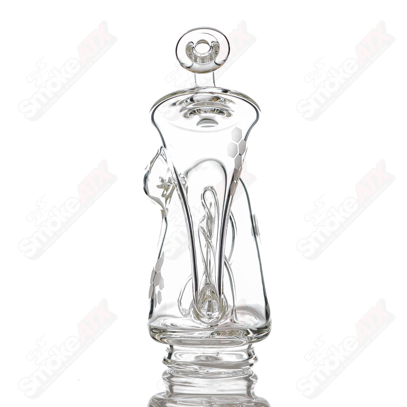 Honeycomb Recyler Top for Peak Pro by Knuckles Glass - Smoke ATX