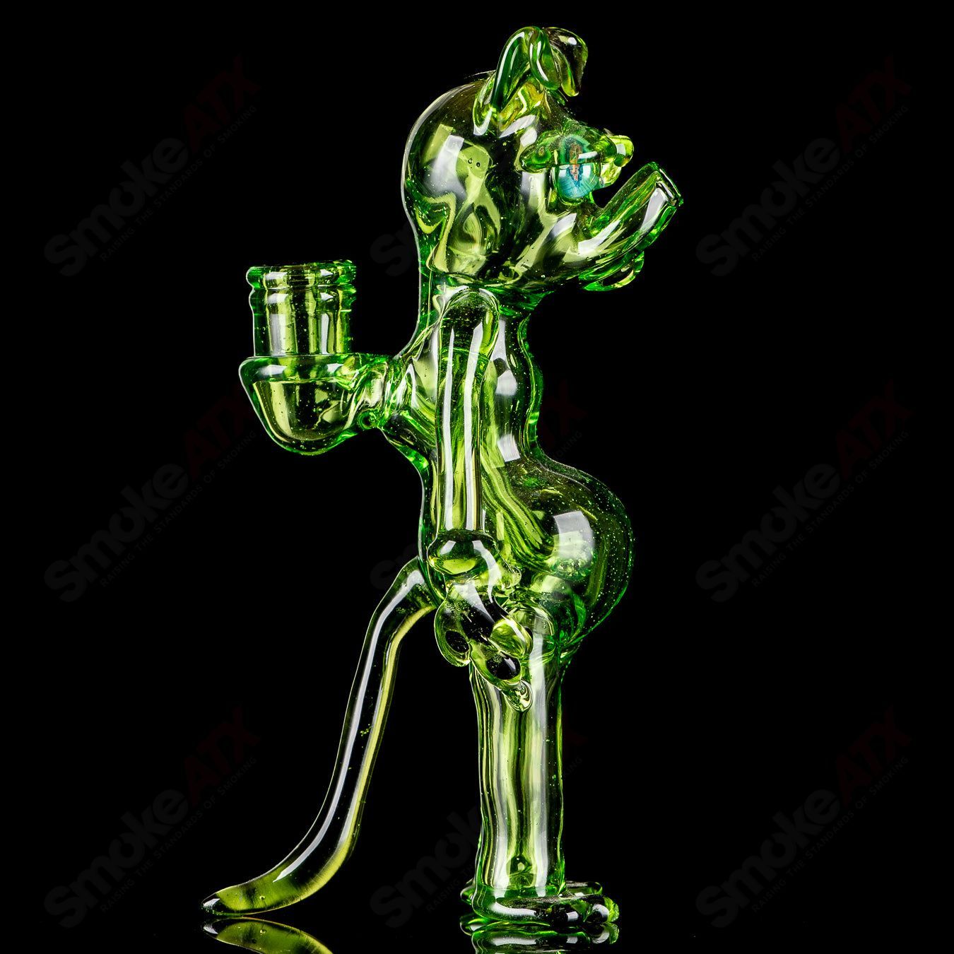 #1 Dog Rig Full Size Standing T-Tree  Glass - Smoke ATX