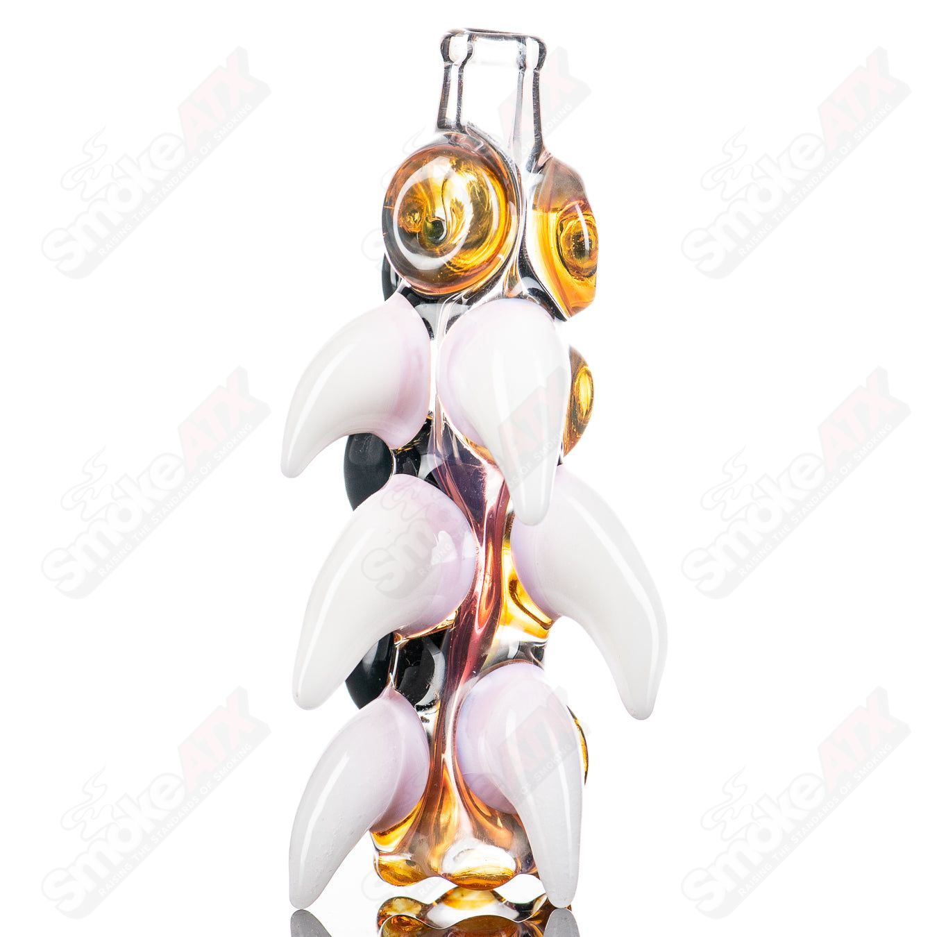 Bear Tooth Chillum by JMK Glass - Smoke ATX