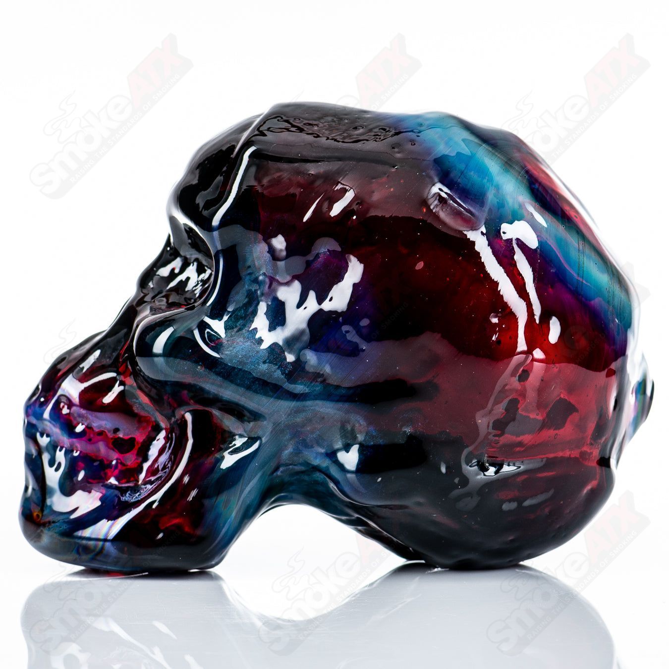 Fumed  Skull Dry Pipe by Team Snodgrass - Smoke ATX 