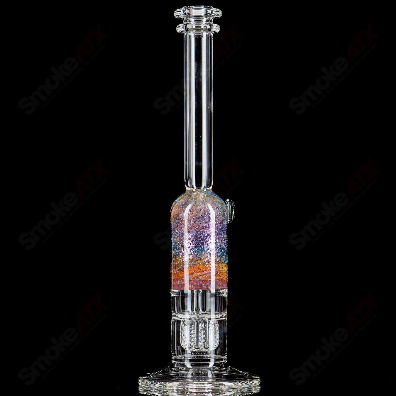 13" Dichro Rainbow Apolocoline Straight Tube w/14m Bowl x Dirty Rico Glass