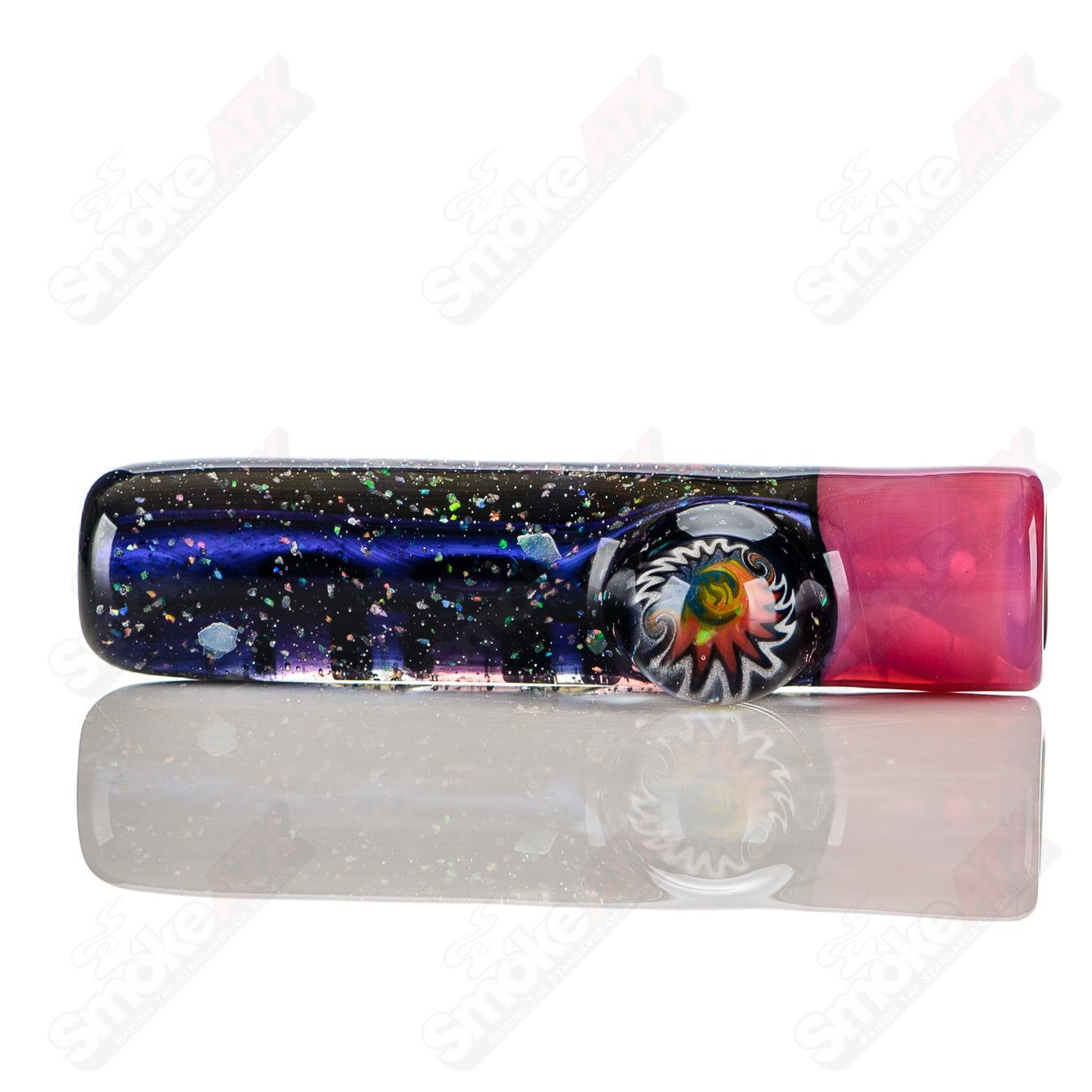 Black Crushed Opal Chillum with Milli Accent Jeremy from Oregon - Smoke ATX