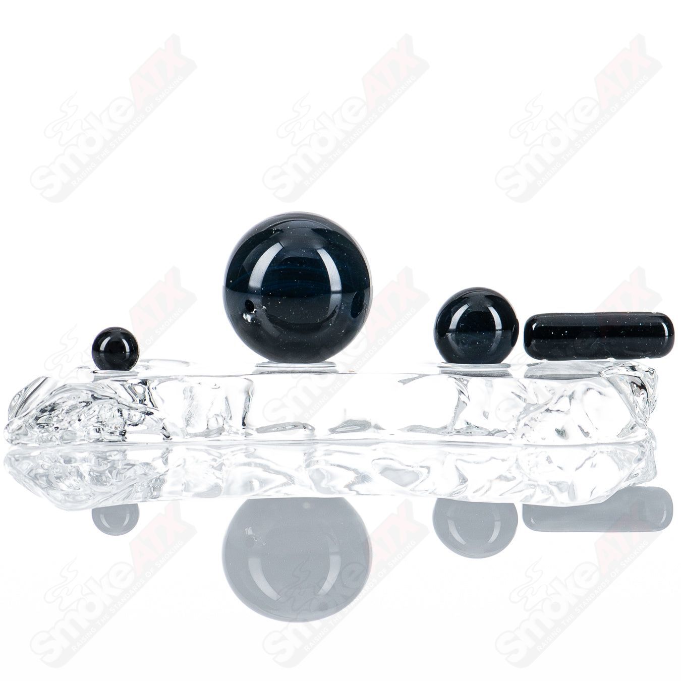 Black Magic Slurper Set Indo Glass - Smoke ATX