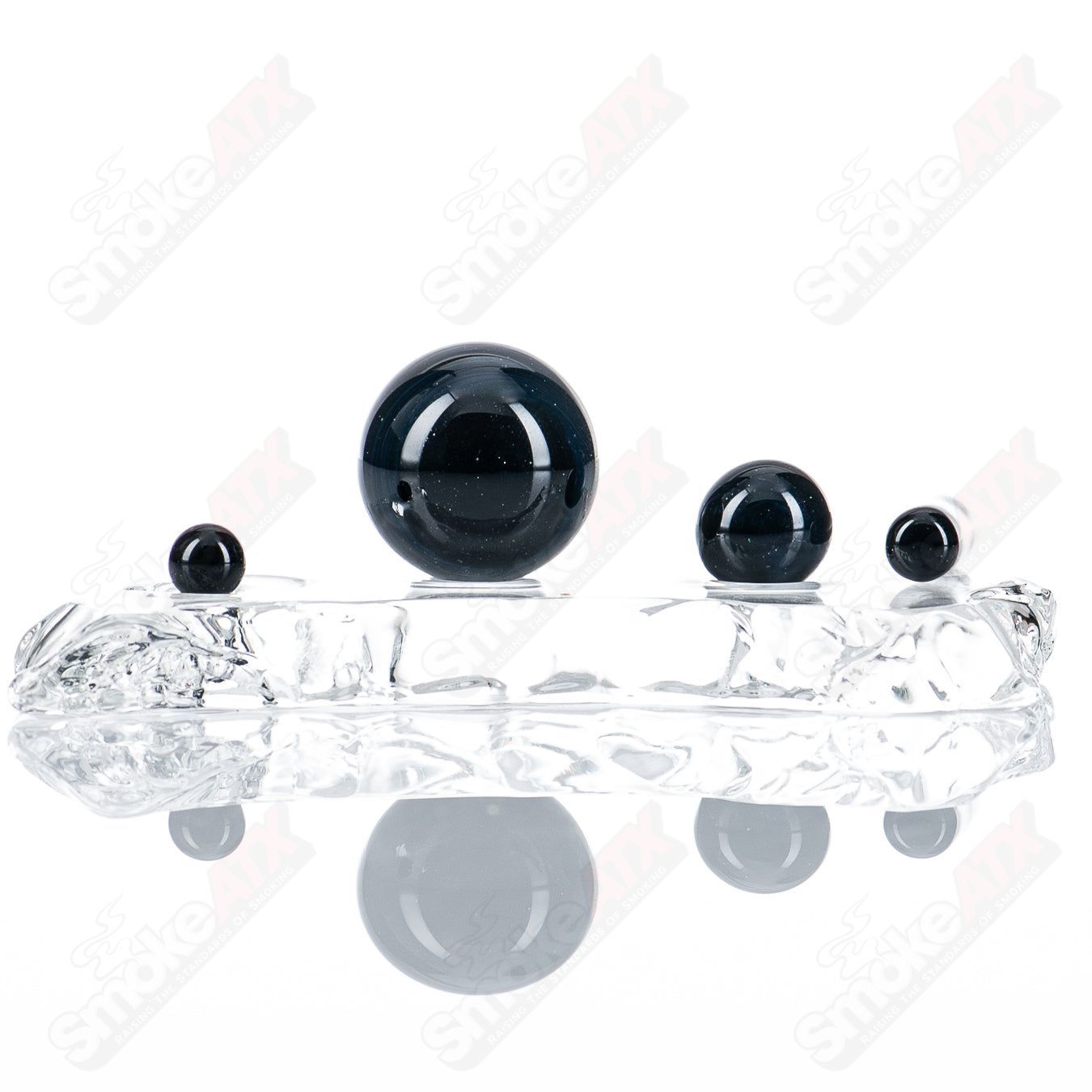 Black Magic Slurper Set Indo Glass - Smoke ATX