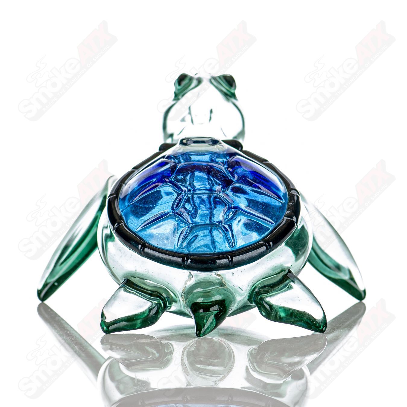 Blue Dichro Honu Sea Turle Rig Turtle Time Glass - Smoke ATX