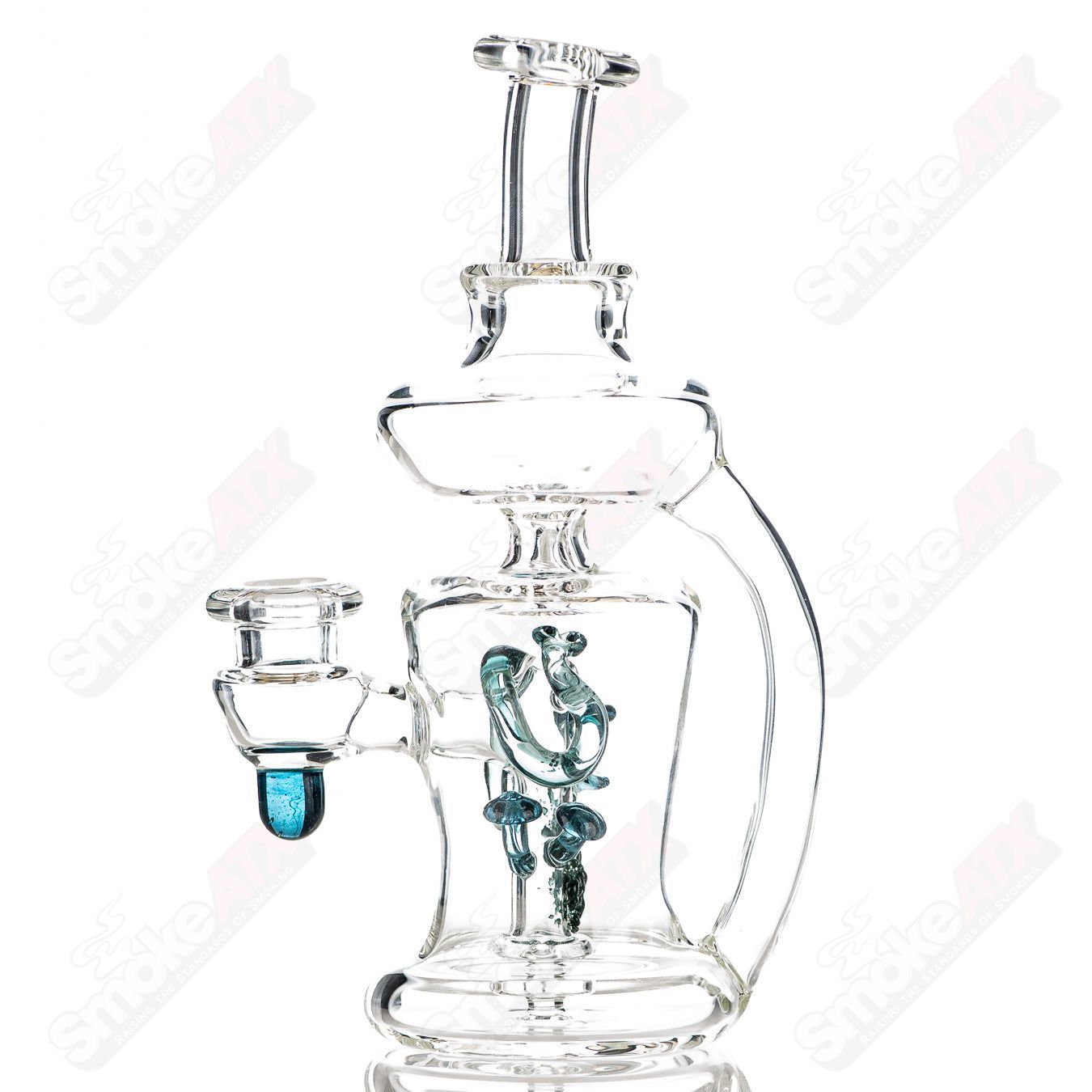 Blue Dumper Snake Sculpture rig by Gilyumglass - Smoke ATX