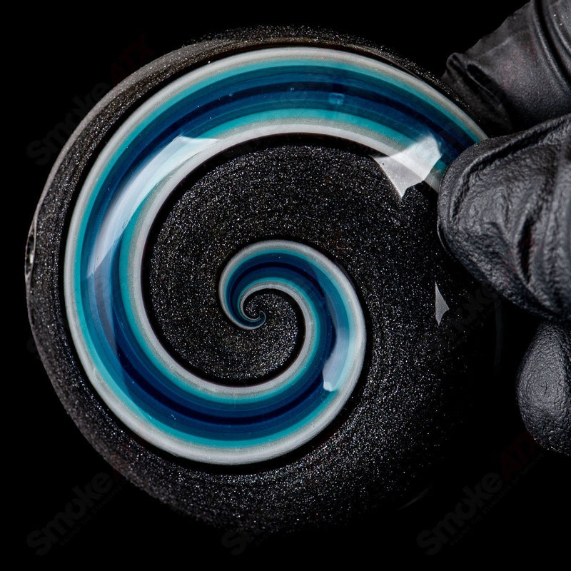 Blue Patchwork Mini Beaker Set by Dale Sommers Glass - Smoke ATX