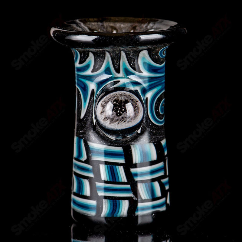 Blue Patchwork Mini Beaker Set by Dale Sommers Glass - Smoke ATX