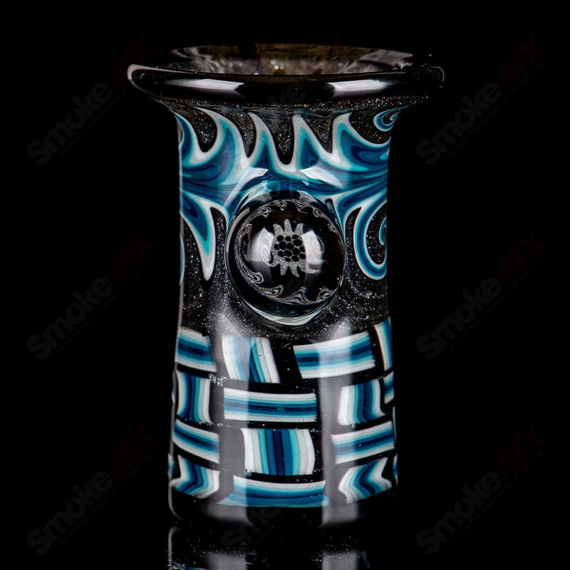 Blue Patchwork Mini Beaker Set by Dale Sommers Glass - Smoke ATX