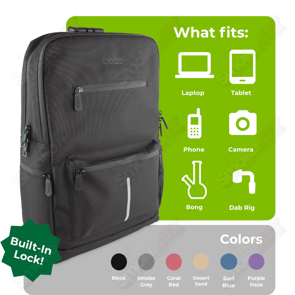Ooze Traveler Classic Smell Proof Backpack - Black - Smoke ATX 