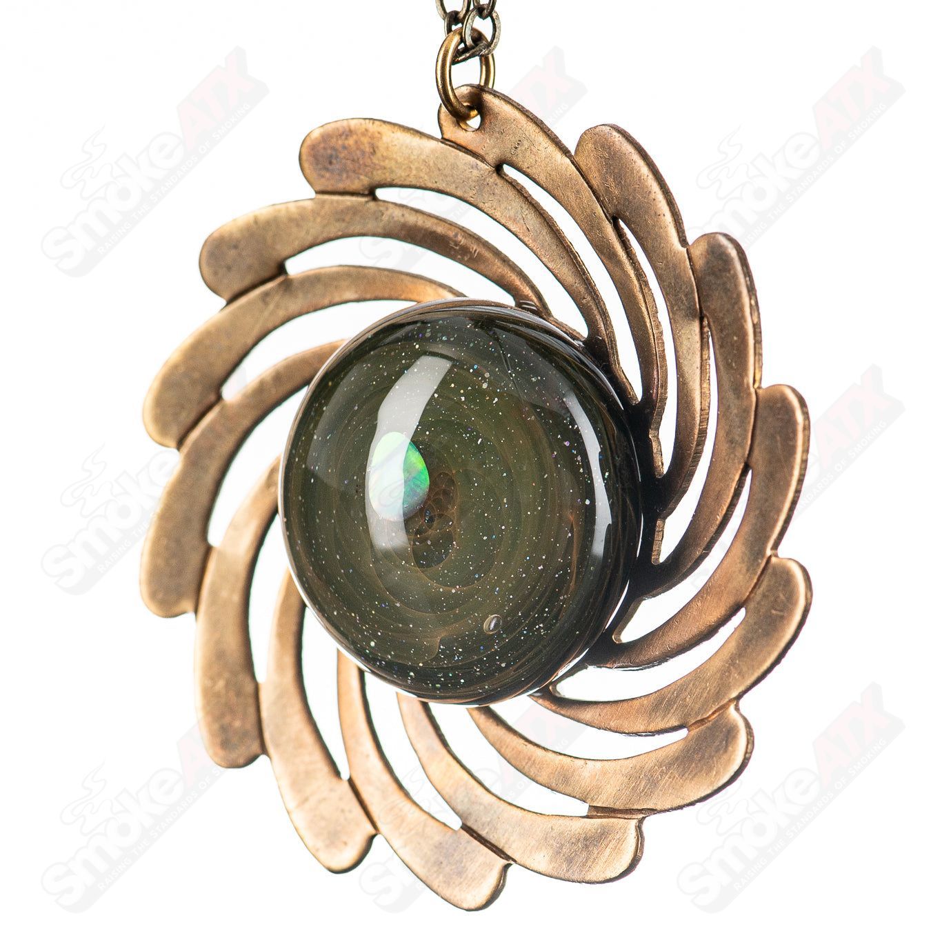 Brass Disk Pendant Chain Pake - Smoke ATX