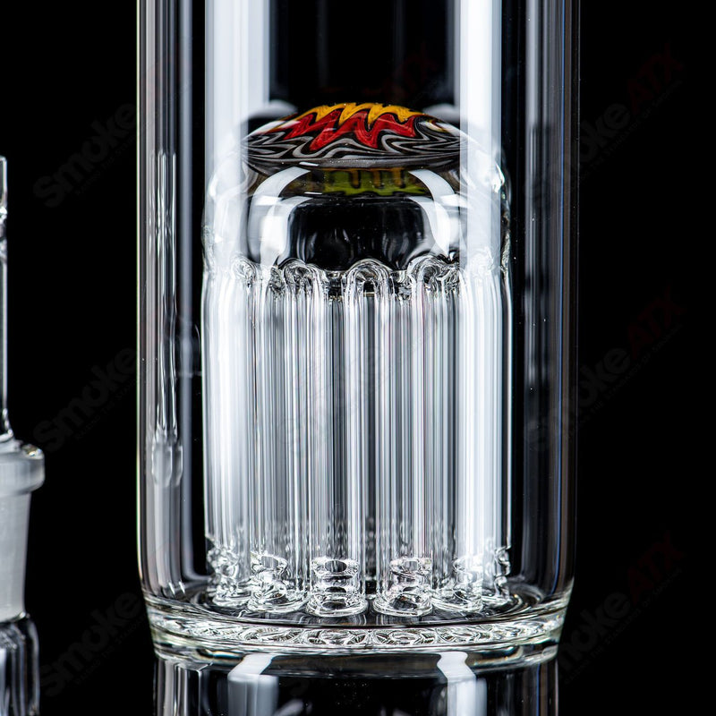 #2 18mm 7/13 Arm Perc w Worked Sections Toro Glass