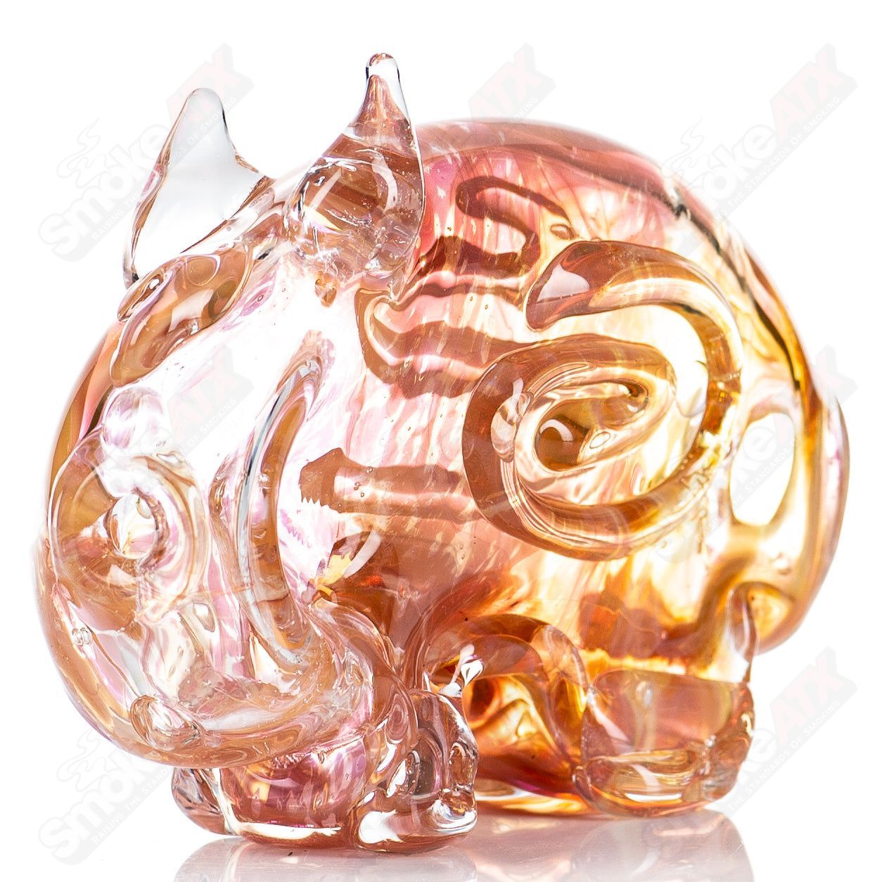 Buffalo Totem (Slag Blood) Pipe Glass by Nobody - Smoke ATX