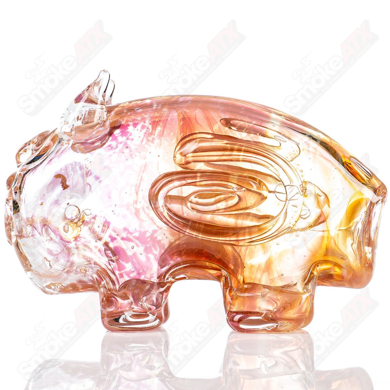 Buffalo Totem (Slag Blood) Pipe Glass by Nobody - Smoke ATX