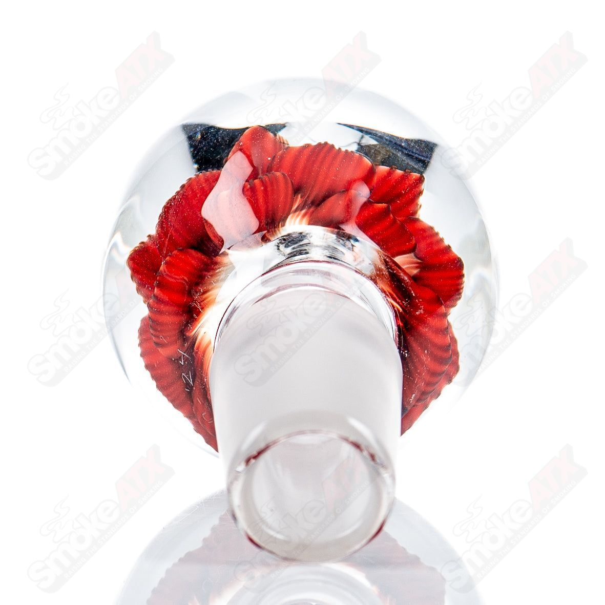 #3 18mm Flower Marble Bowl by Swan Glass - Smoke ATX