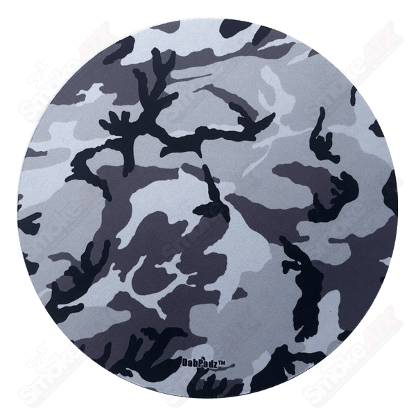 8in Grey Camo Fabric Dab Padz - Smoke ATX