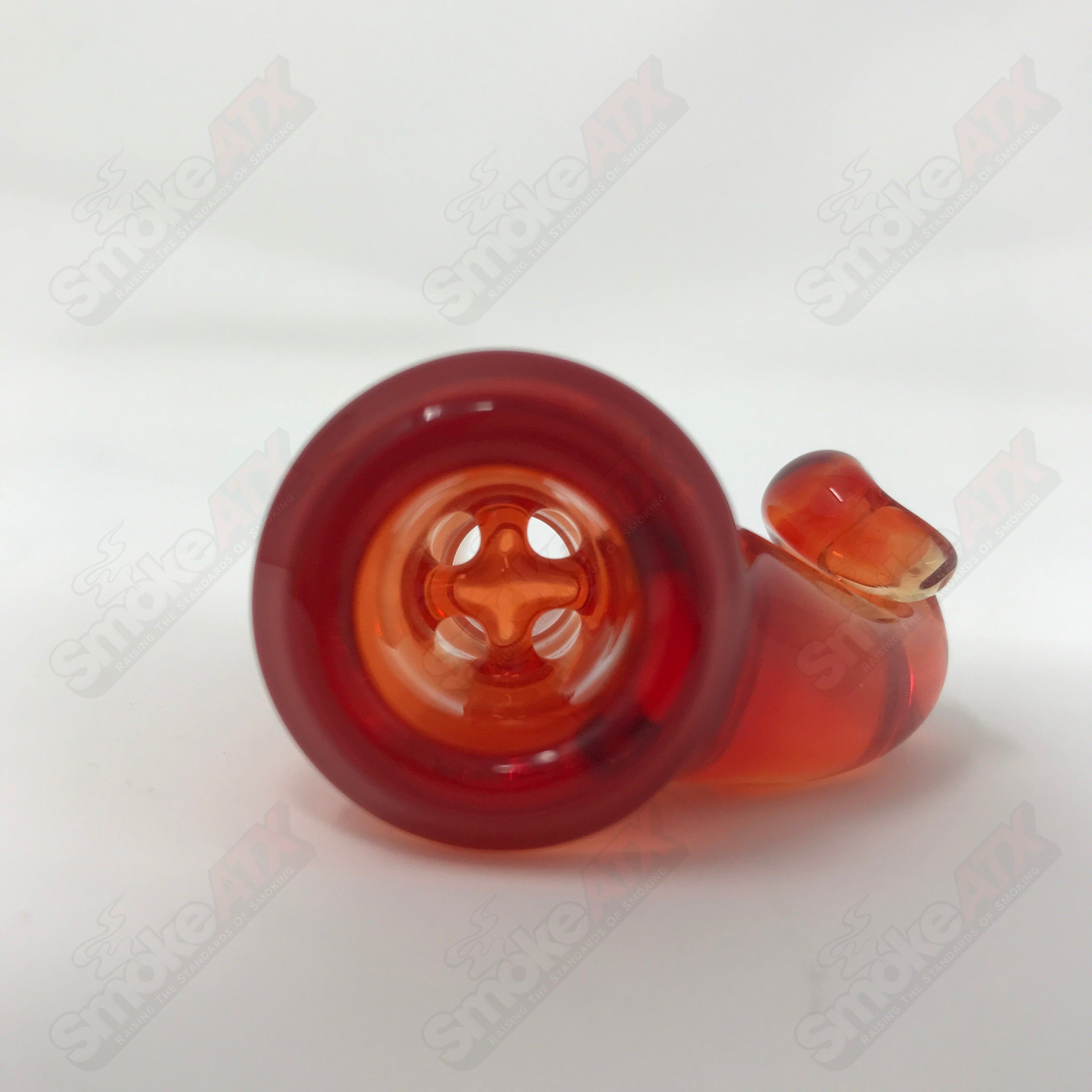 Iced Sunstone Black T Glass 18mm Fully Worked Slide - Smoke ATX