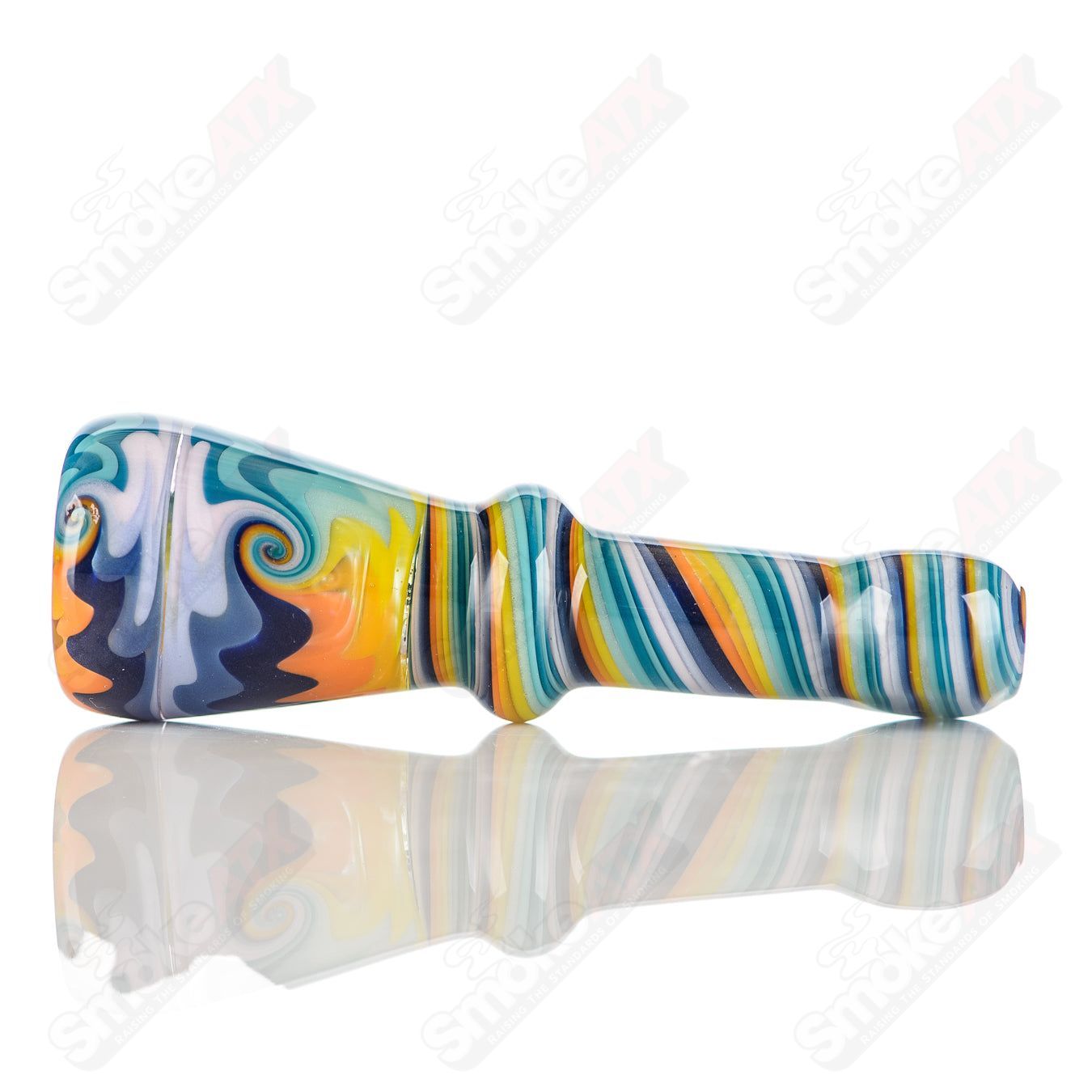 #18 Wig Wag Chillum Katy Wright Glass - Smoke ATX