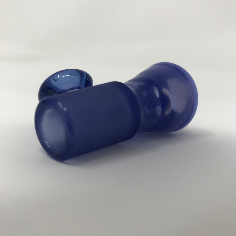Light Cobalt Over Purple Satin UV Black T Glass 18mm Fully Worked Slide - Smoke ATX