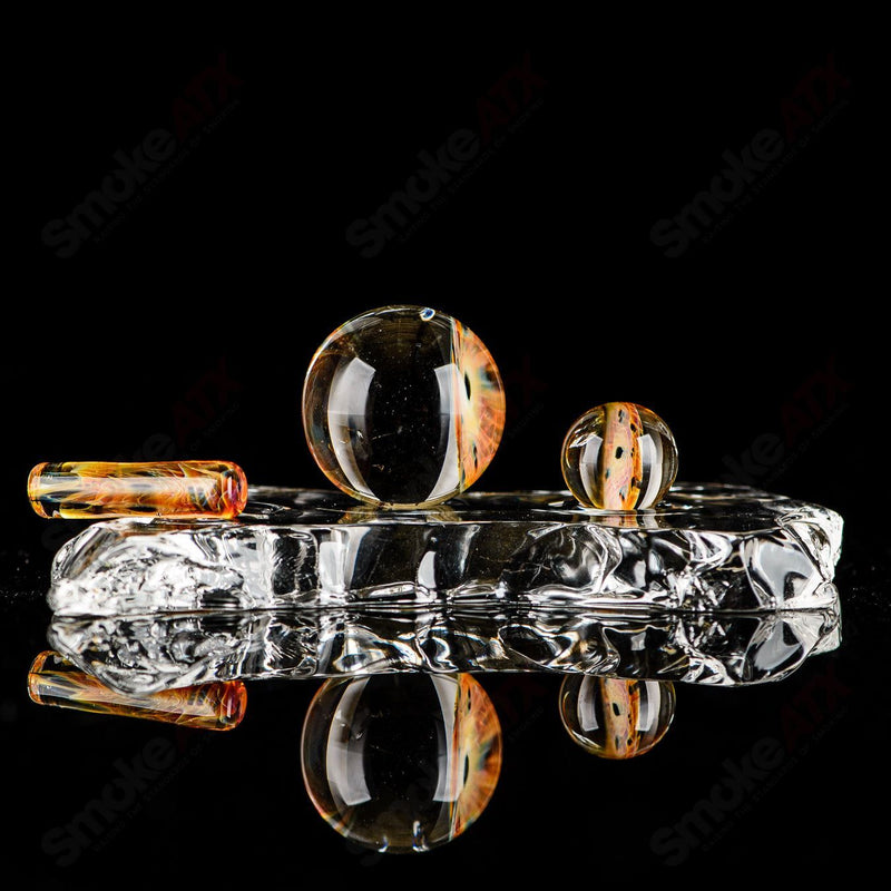 3pc UV Eye Cluster Milli Slurper Set Indo Glass - Smoke ATX