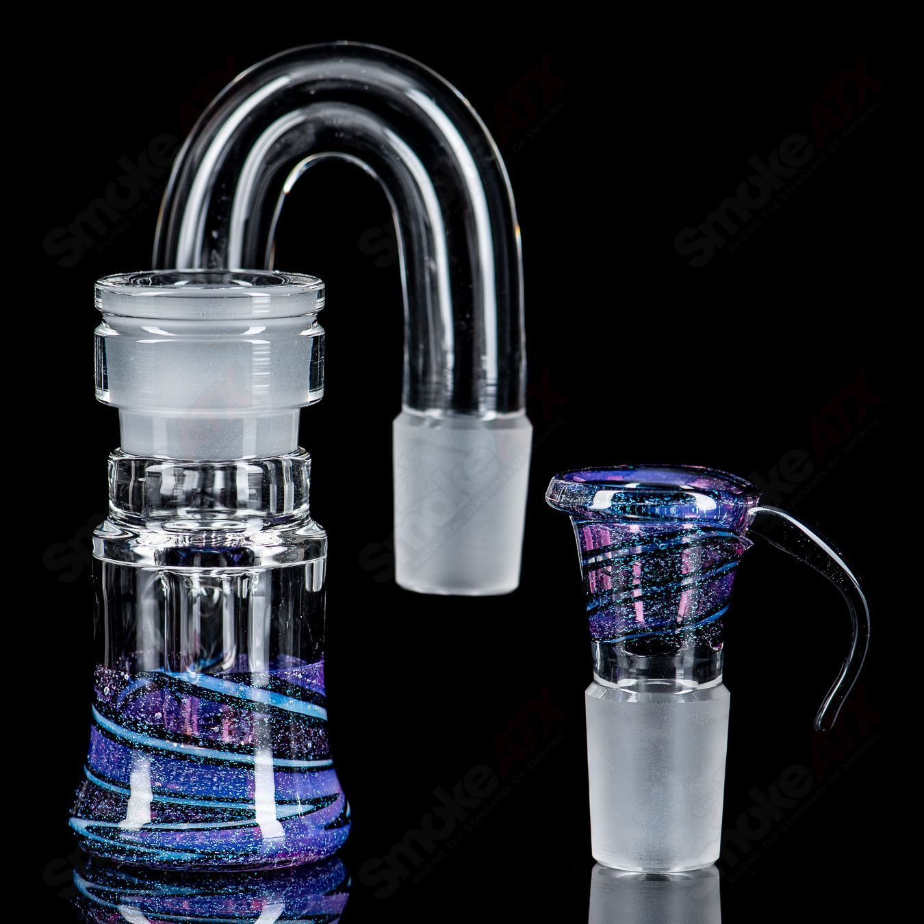Linework w/Dichro 15" ratchet perc w/catcher by SPG - Smoke ATX 